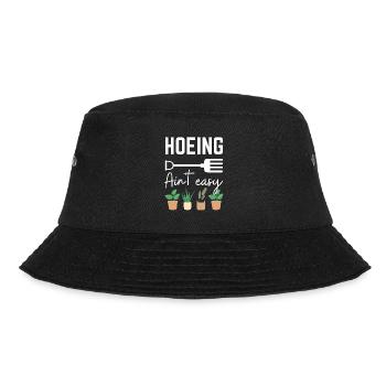 Hacken ist ein einfacher lustiger Gärtnerspruch - Bucket Hat - Schwarz - Vorne - Lela (165cm)