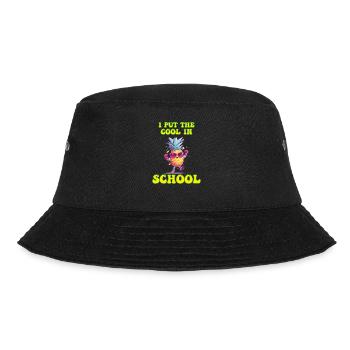 Ich setze die Coolness in School Boy Girl - Bucket Hat - Schwarz - Vorne - Lela (165cm)