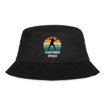 Tischtennisspieler - Bucket Hat - Schwarz - Vorne - Lela (165cm)