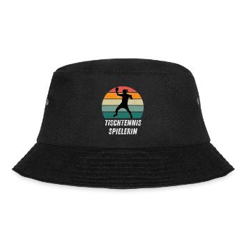 Tischtennisspieler - Bucket Hat - Schwarz - Vorne - Lela (165cm)