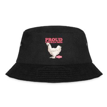 Silk Chicken Mom Chicken Silkie Silk Chickens Gift - Bucket Hat - black - Front - Lela (165cm)