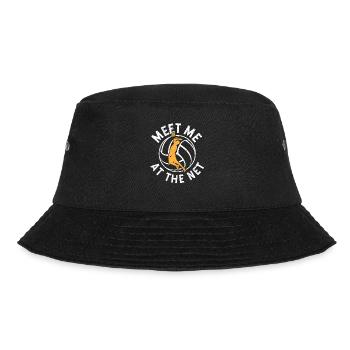 Triff mich am Netz Volleyballspieler lustig Sport - Bucket Hat - Schwarz - Vorne - Lela (165cm)