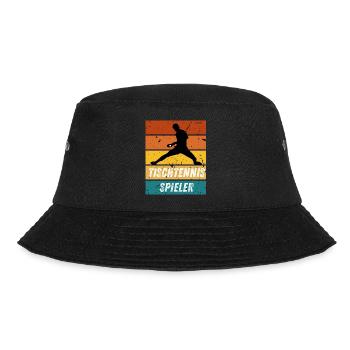 Tischtennisspieler - Bucket Hat - Schwarz - Vorne - Lela (165cm)