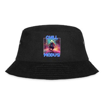 Chill Modus Pandabär Tierliebhaber Süßes Panda - Bucket Hat - Schwarz - Vorne - Lela (165cm)