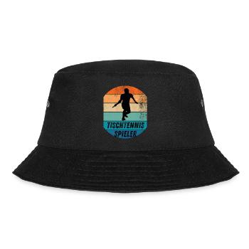 Tischtennisspieler - Bucket Hat - Schwarz - Vorne - Lela (165cm)