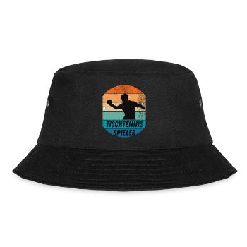 Tischtennisspieler - Bucket Hat - Schwarz - Vorne - Lela (165cm)