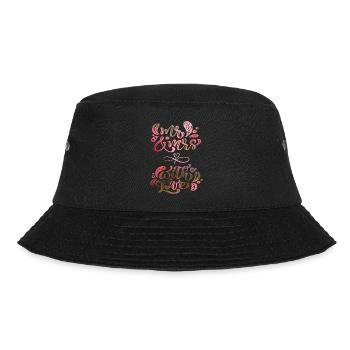 Mr & Mrs, Liebe-Love, Wedding, Hochzeit Typografie - Bucket Hat - Schwarz - Vorne - Lela (165cm)