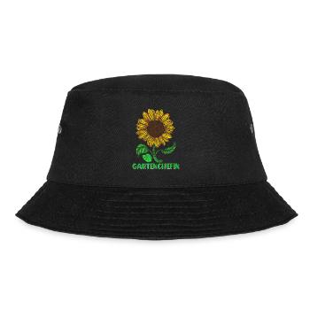 Garten Chefin Sonnenblumen Gartenfreundin Blumen - Bucket Hat - Schwarz - Vorne - Lela (165cm)
