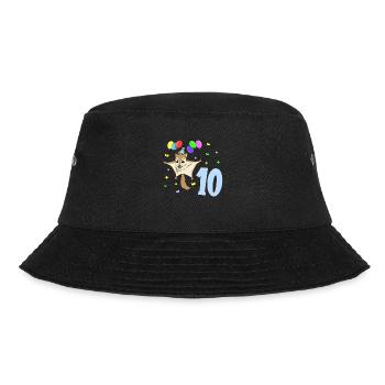 With flying squirrels - children's birthday 10 years - Bucket Hat - black - Front - Lela (165cm)