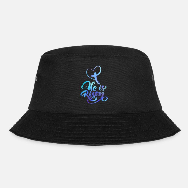 Ostern Jesus Christus Auferstehung Spruch - Bucket Hat - Schwarz