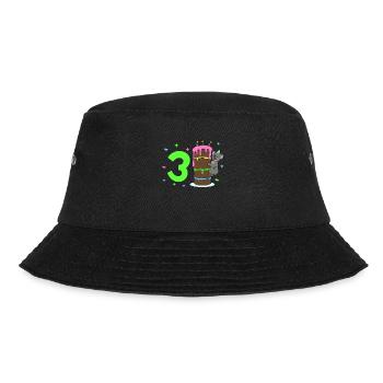 With Koala - Children's Birthday 3 Years - Bucket Hat - black - Front - Lela (165cm)