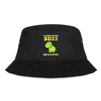 Kindergarten 2023 Ich Komme Jungen Kita Geschenk - Bucket Hat - Schwarz - Vorne - Lela (165cm)