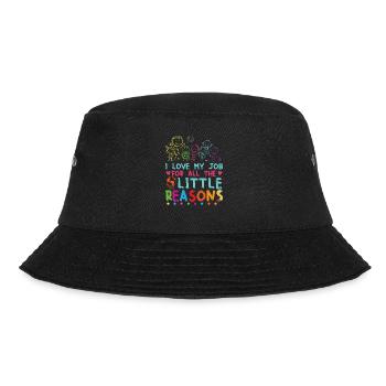 I Love My Job For All The Little Reasons - Bucket Hat - black - Front - Lela (165cm)