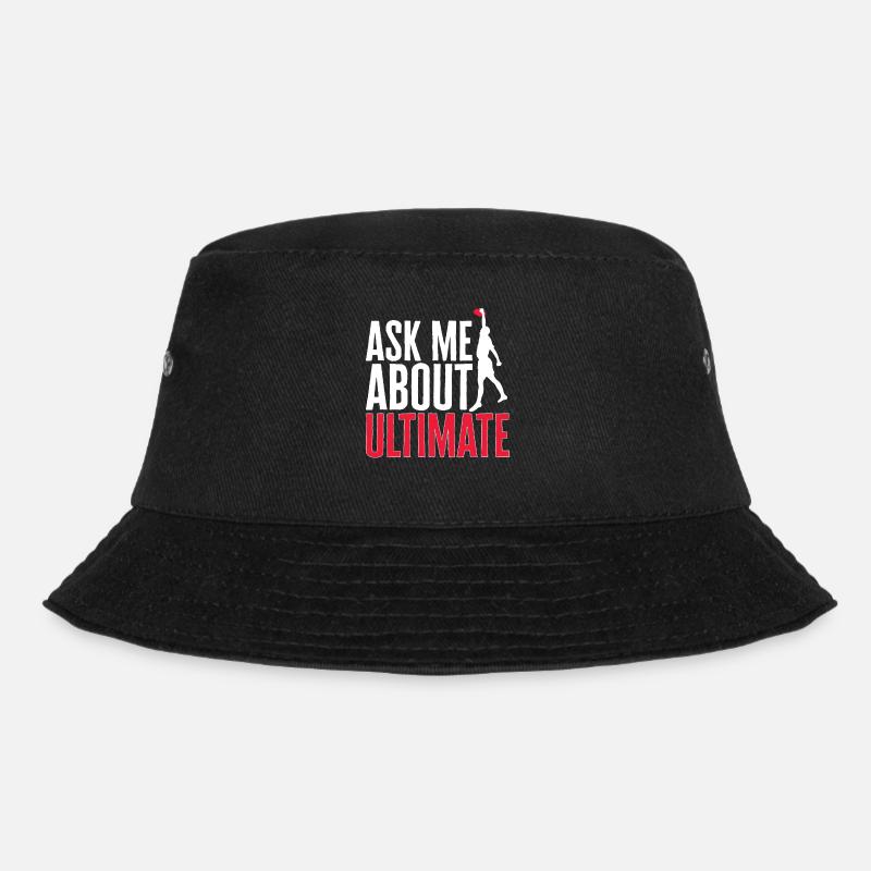 Ultimate Frisbee Throwing Disc - Bucket Hat - black