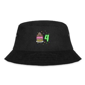 With Spider - Children's Birthday 4 Years - Bucket Hat - black - Front - Lela (165cm)