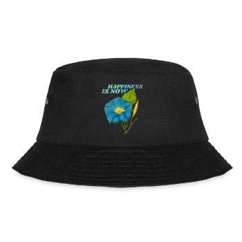 Motivation-Spruch vintage Prunkwinde Morning-Glory - Bucket Hat - Schwarz - Vorne - Lela (165cm)