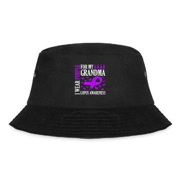 Ich Trage Lila Für Meine Oma Lupus Awareness - Bucket Hat - Schwarz - Vorne - Lela (165cm)
