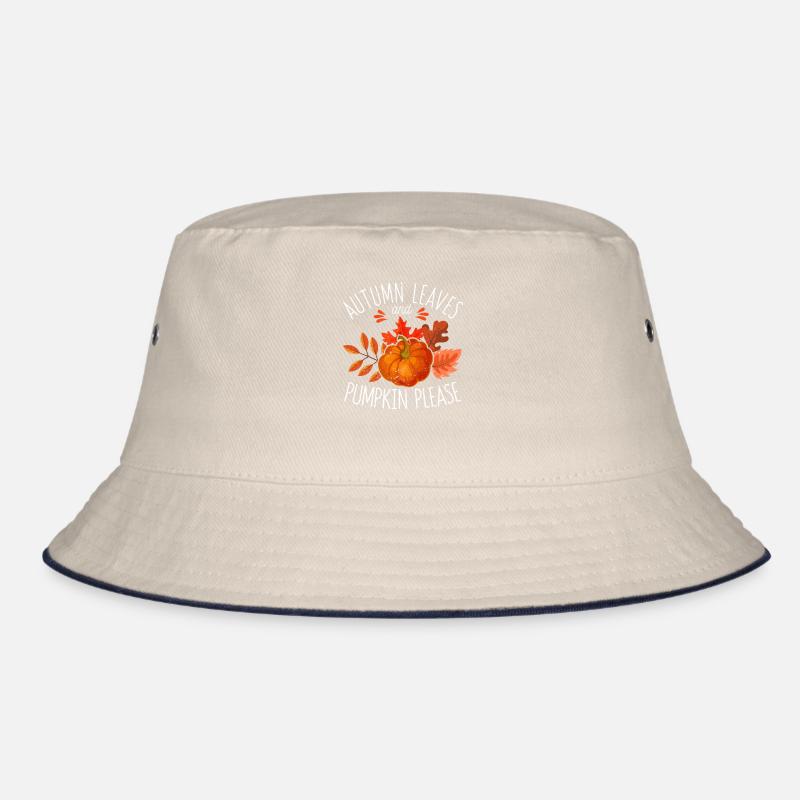 Autumn Leaves and Pumpkins Please Leaf Hello Bucket Hat