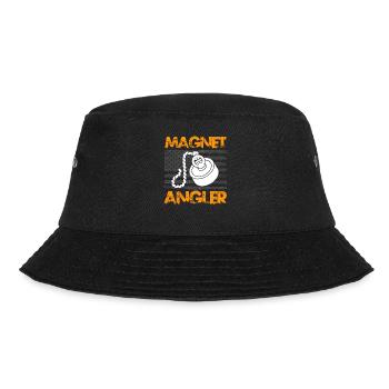 Magnetfischer Magnetangeln Schatzjäger - Bucket Hat - Schwarz - Vorne - Lela (165cm)