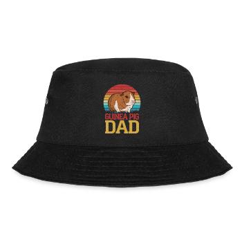 Guinea Pig Dad Rodent Cavy Lover - Bucket Hat - black - Front - Lela (165cm)