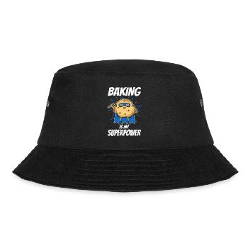 Baking is my Superpower, Biscuit - Bucket Hat - black - Front - Lela (165cm)