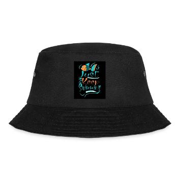 WHALES JUST KEEP SWIMMING - Bucket Hat - black - Front - Lela (165cm)