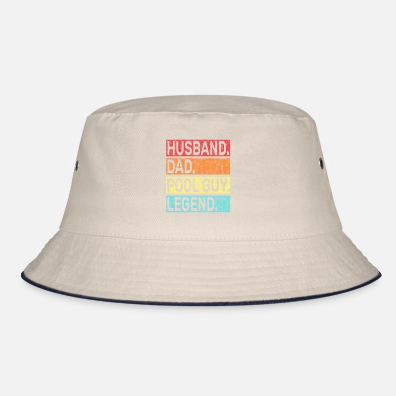 Husband Dad Pool Guy Legend Bucket Hat