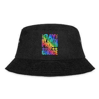 Gay By Birth Proud By Choice 2 - Bucket Hat - Schwarz - Vorne - Lela (165cm)