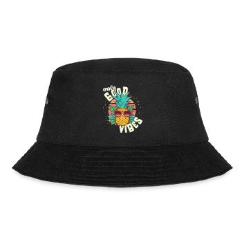Only Good Vibes: Good Life Ananas mit Sonnenbrille - Bucket Hat - Schwarz - Vorne - Lela (165cm)