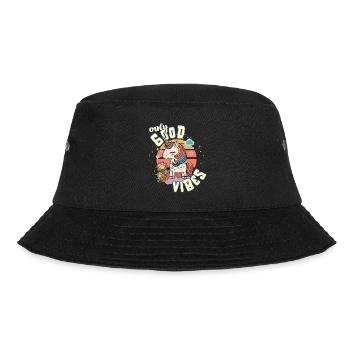 Only Good Vibes: Good Life Süßes magisches Einhorn - Bucket Hat - Schwarz - Vorne - Lela (165cm)