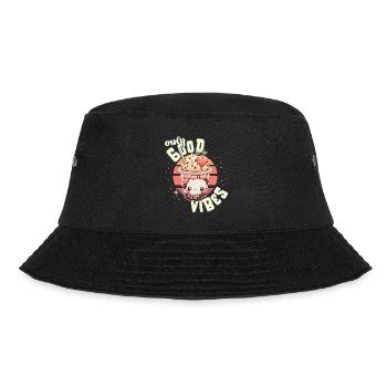 Only Good Vibes: Good Life Kawaii Boba Bubble-Tea - Bucket Hat - Schwarz - Vorne - Lela (165cm)