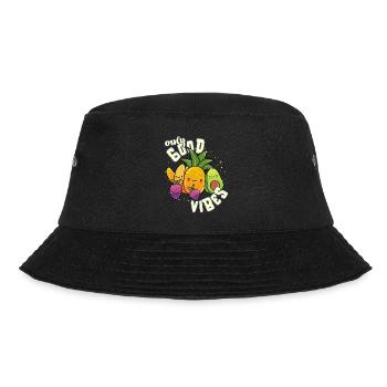 Only Good Vibes: Good Life Süßes Kawaii Obst - Bucket Hat - Schwarz - Vorne - Lela (165cm)