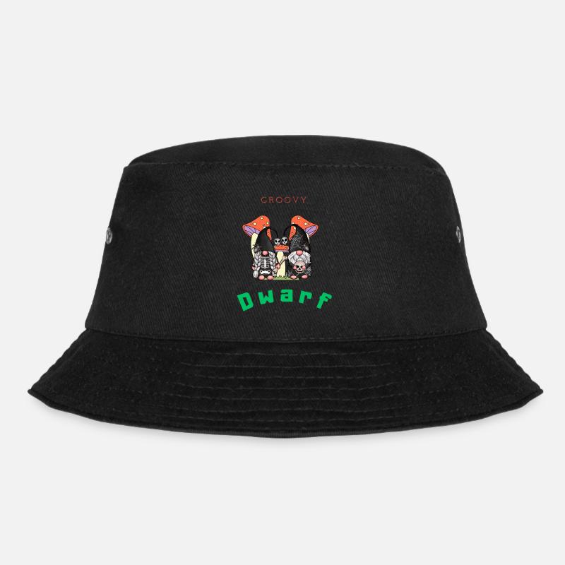 Groovy Dwarf, Skelton, Pilz . - Bucket Hat - Schwarz