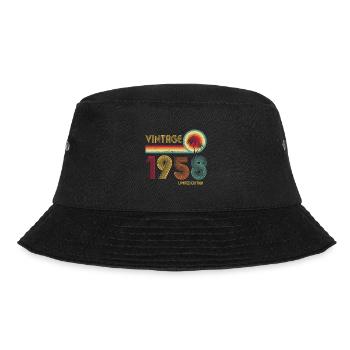 Vintage 1958 65th Birthday 65 Years of Strength - Bucket Hat - black - Front - Lela (165cm)