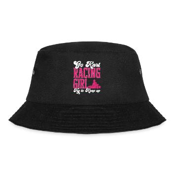 Go Kart Rennen Kartsport Karting - Bucket Hat - Schwarz - Vorne - Lela (165cm)