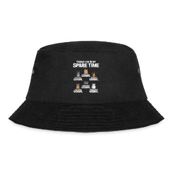 Rennmaus Maus Geschenk - Bucket Hat - Schwarz - Vorne - Lela (165cm)