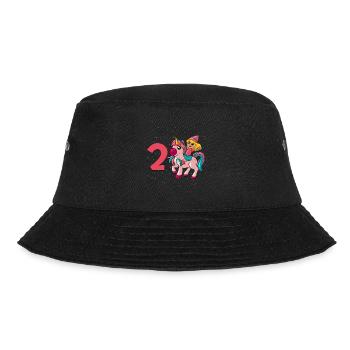 Avec licorne - Anniversaire de fille 2 ans - Bob - noir - Devant - Lela (165cm)
