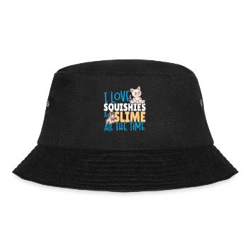 Ich liebe Squishies und Schleim die ganze Zeit - Bucket Hat - Schwarz - Vorne - Lela (165cm)
