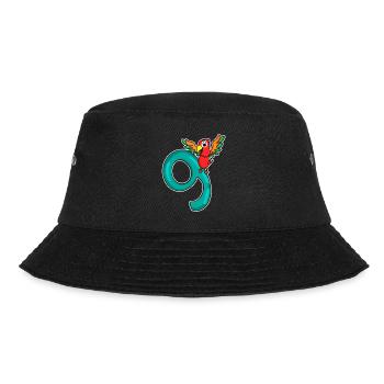 9 Birthday 9 years old with animal motif - nine - Bucket Hat - black - Front - Lela (165cm)
