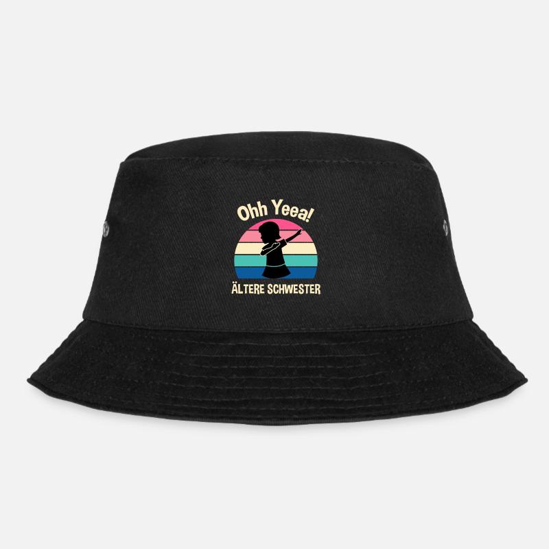 Beste Schwester Stolze Schwester Ältere Schwester - Bucket Hat - Schwarz