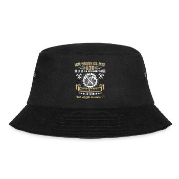 Zimmermann Ü30 Geburtstag 30 Jahre Zimmerer - Bucket Hat - Schwarz - Vorne - Lela (165cm)