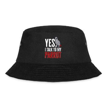 Graupapagei African Grey Parrot Papagei - Bucket Hat - black - Front - Lela (165cm)