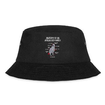 Graupapagei African Grey Parrot Papagei - Bucket Hat - Schwarz - Vorne - Lela (165cm)