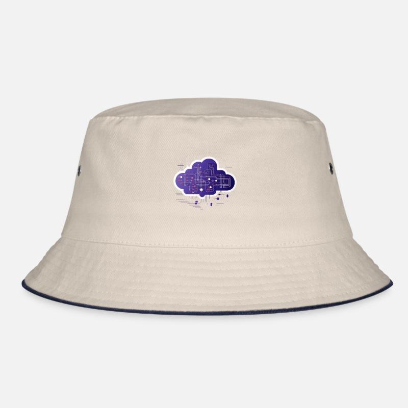 Cloud Computing Computer Electronics Circuit Bucket Hat