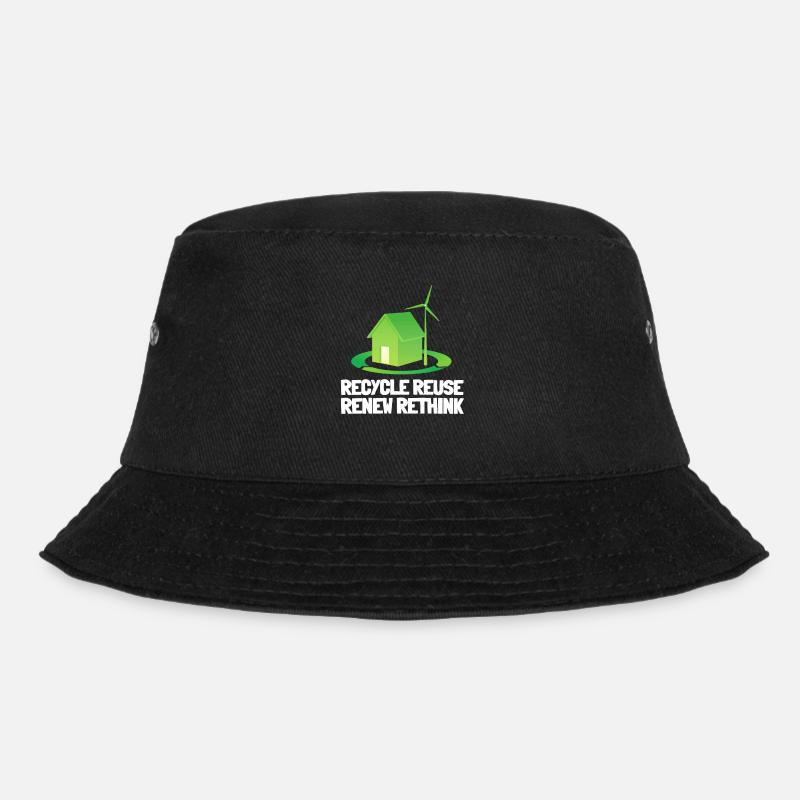 Recycle Réutiliser Renew Rethink Wind Turbine - Wind - Bob - noir