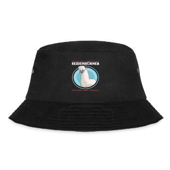 Seidenhuhn Silkie Hühner Seidenhühner Geschenk - Bucket Hat - Schwarz - Vorne - Lela (165cm)