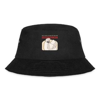 Seidenhuhn | Seidenhühner Silkie Hühner Geschenk - Bucket Hat - Schwarz - Vorne - Lela (165cm)