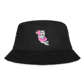 Seehund Schwimmen Schwimmring Sommer - Bucket Hat - Schwarz - Vorne - Lela (165cm)
