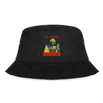 Geocache Geocacher GPS Schatzsuche Geocaching - Bucket Hat - Schwarz - Vorne - Lela (165cm)