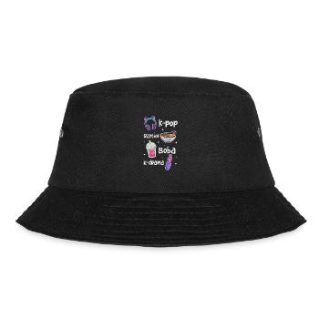 Bubble Tea Boba Tea Kawaii Geschenk - Bucket Hat - Schwarz - Vorne - Lela (165cm)